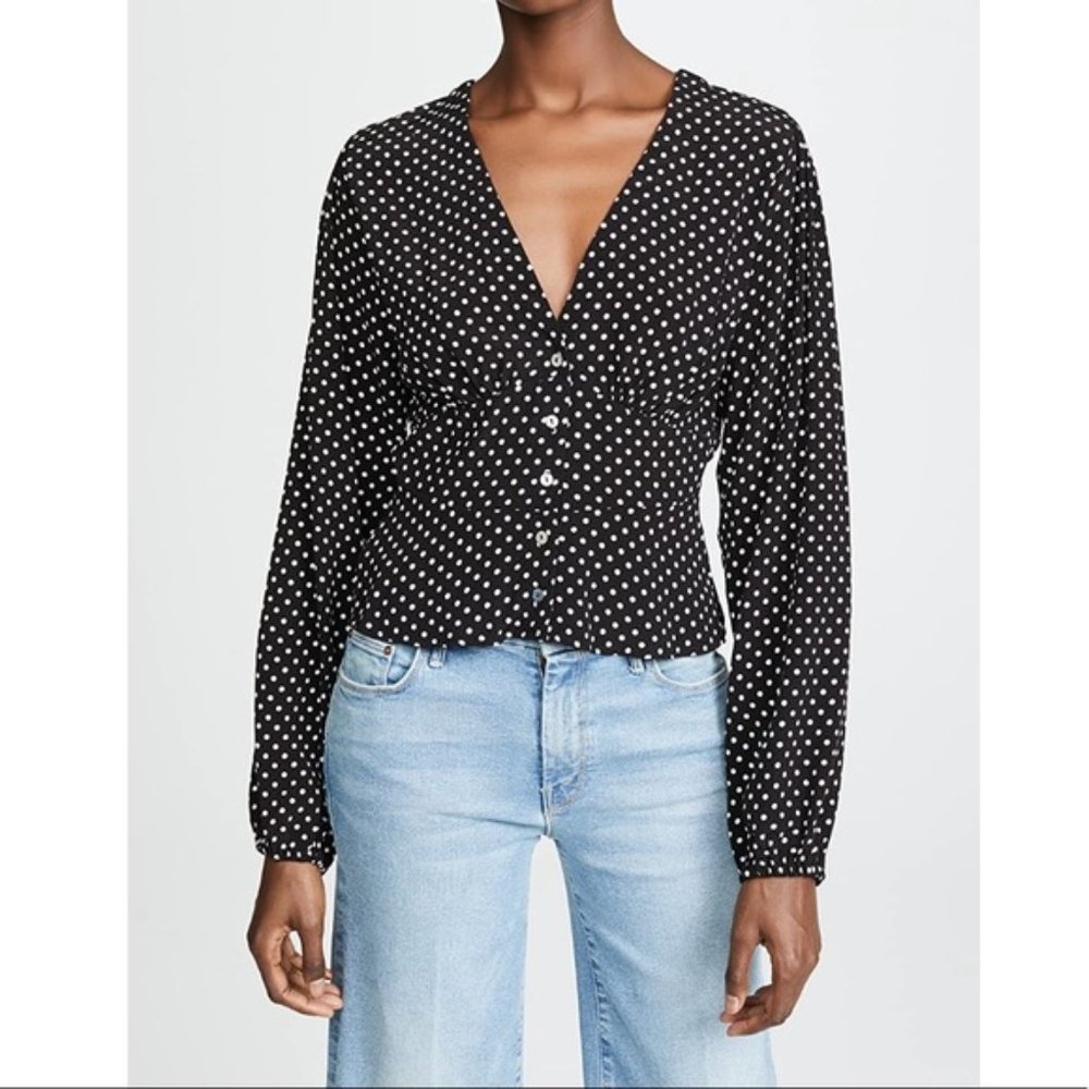 🔥Sales - Free People Love Street Button Down Top/Blouse - Size S